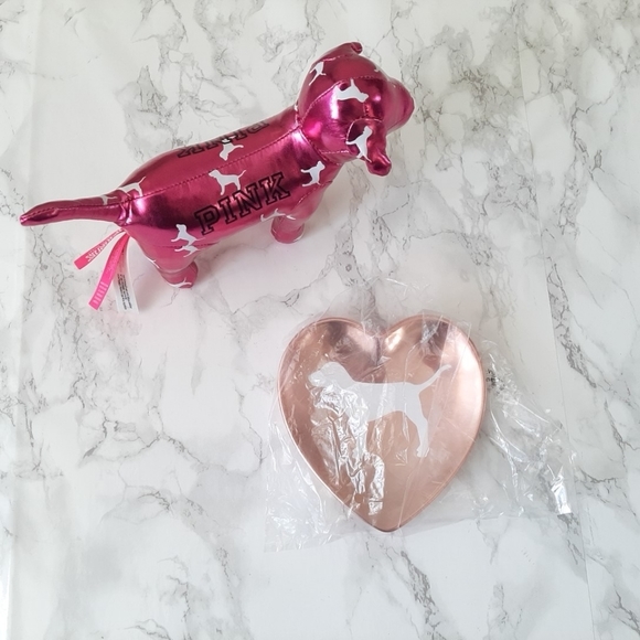 PINK VS ROSE GOLD HEART TRINKET DISH - Picture 6 of 9